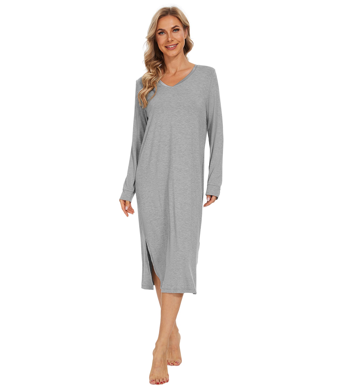 WiWi Bamboo Long Sleeve Nightgown