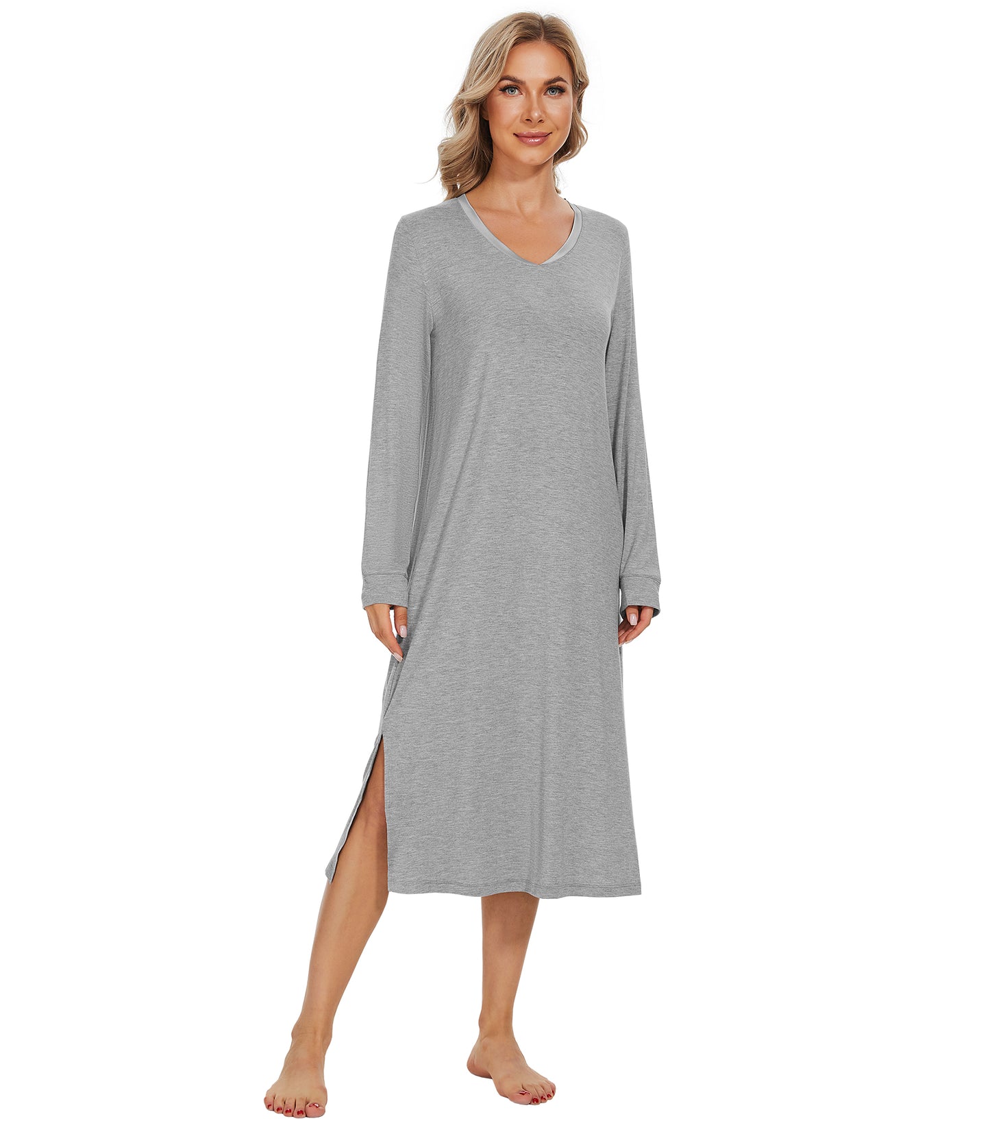 WiWi Bamboo Long Sleeve Nightgown