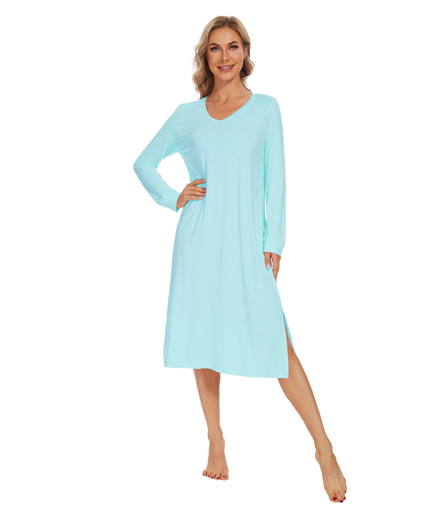 WiWi Bamboo Long Sleeve Nightgown