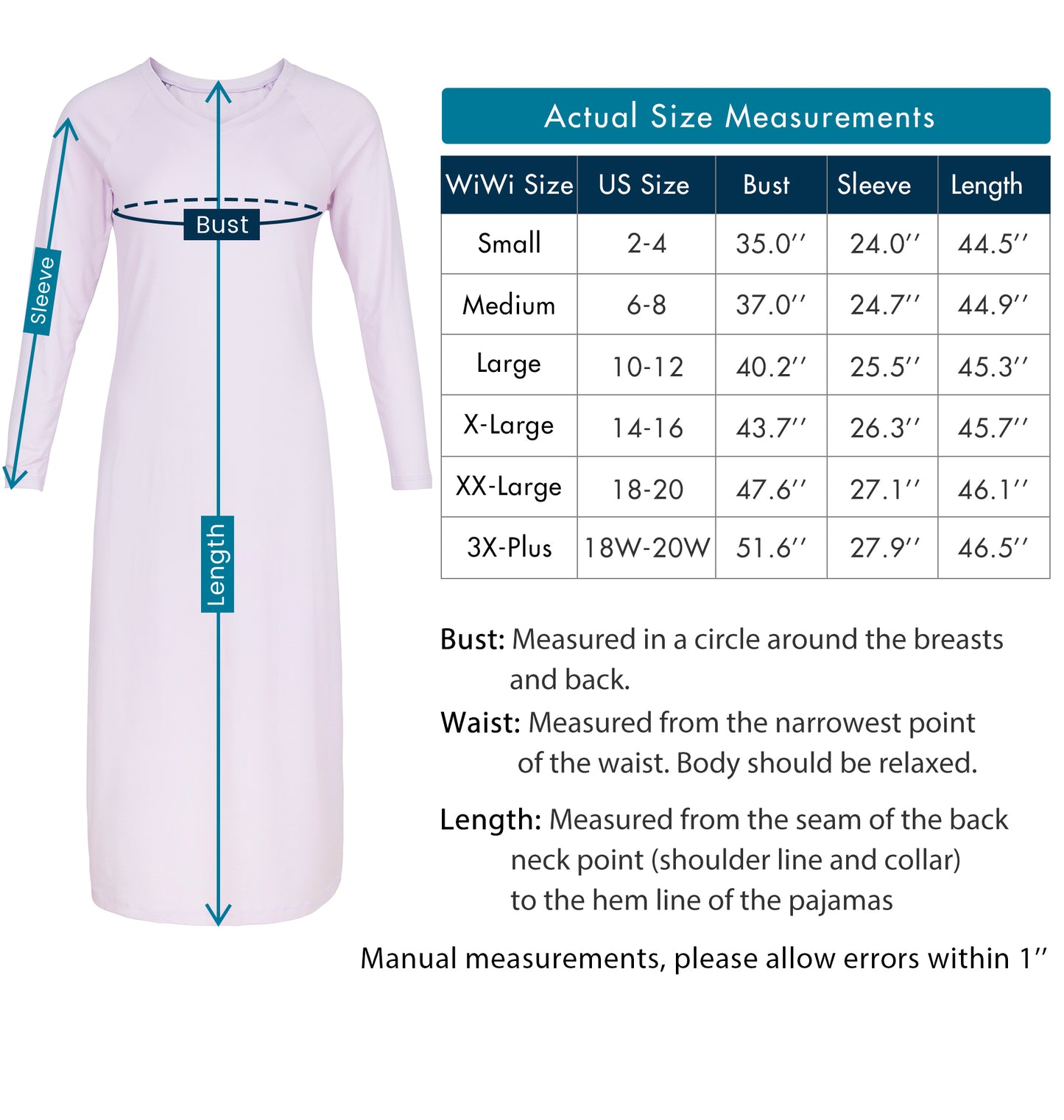 WiWi Nightgowns for Women Soft Loungewear