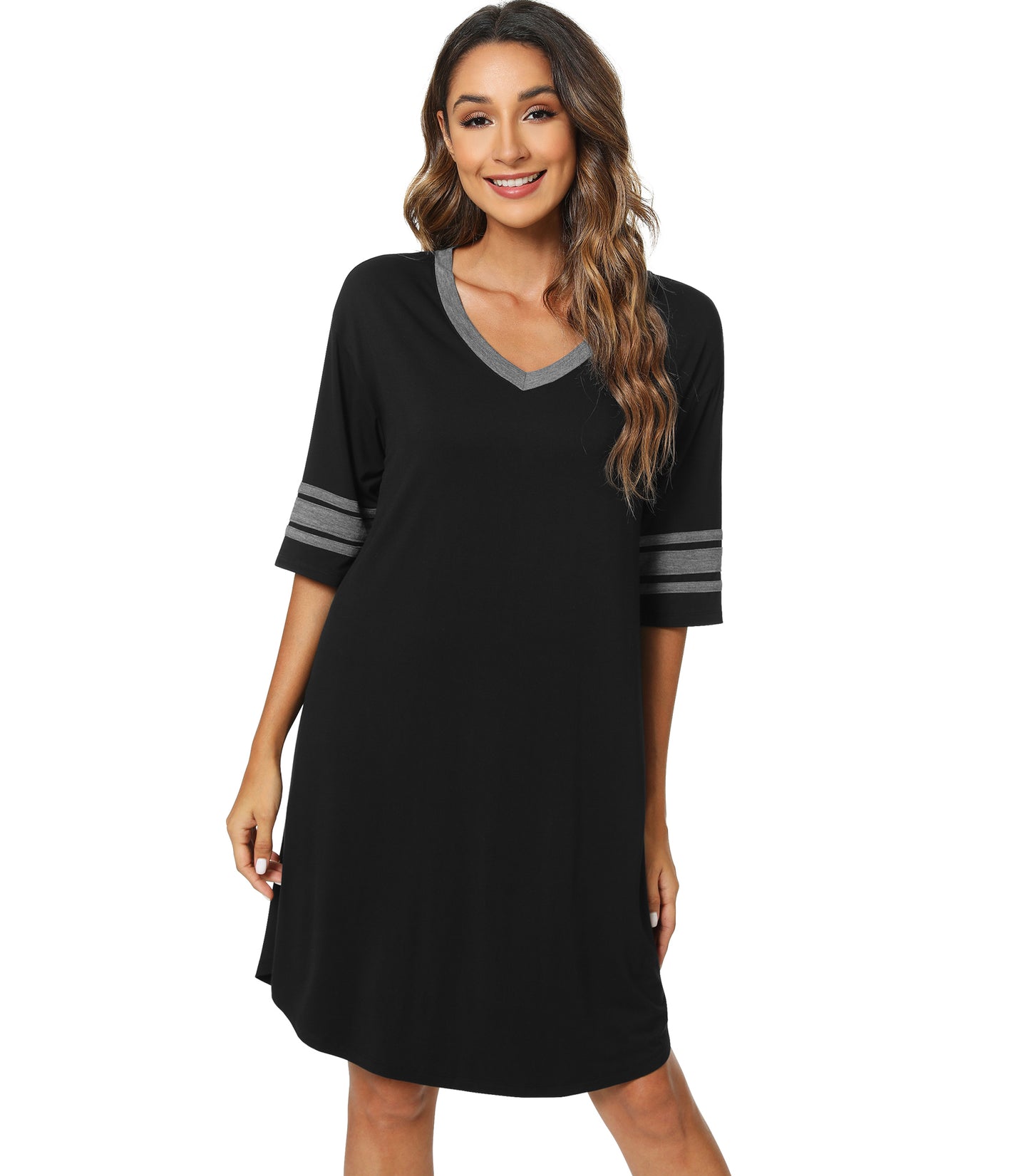 WiWi Bamboo Soft Nightgown Nightshirt