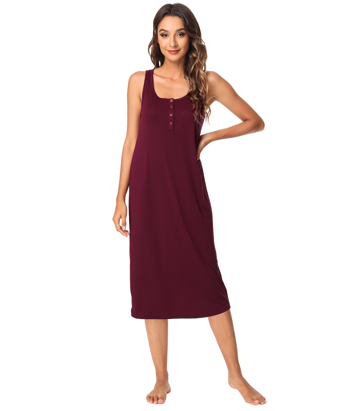 WiWi Sleeveless Tank Nightgowns for Women