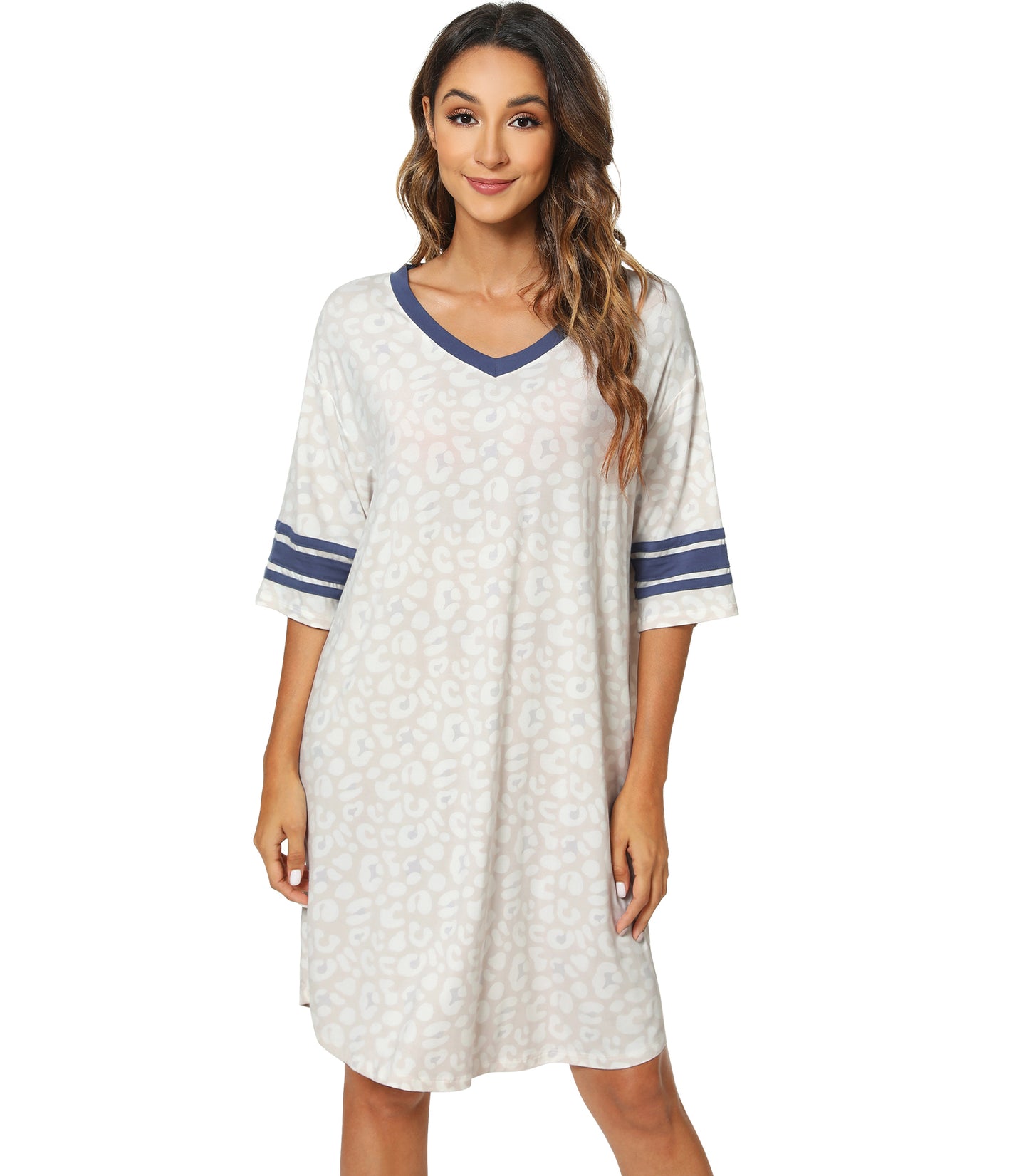 WiWi Bamboo Soft Nightgown Nightshirt