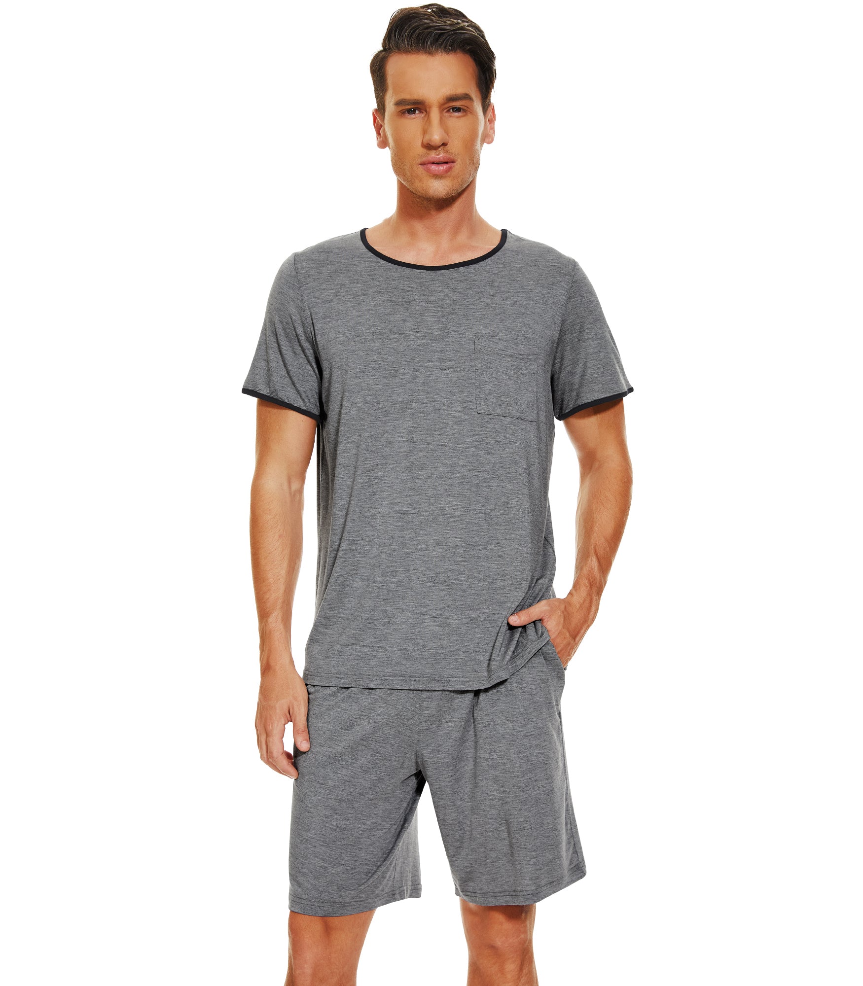 Mens sleepwear 2024 shorts set