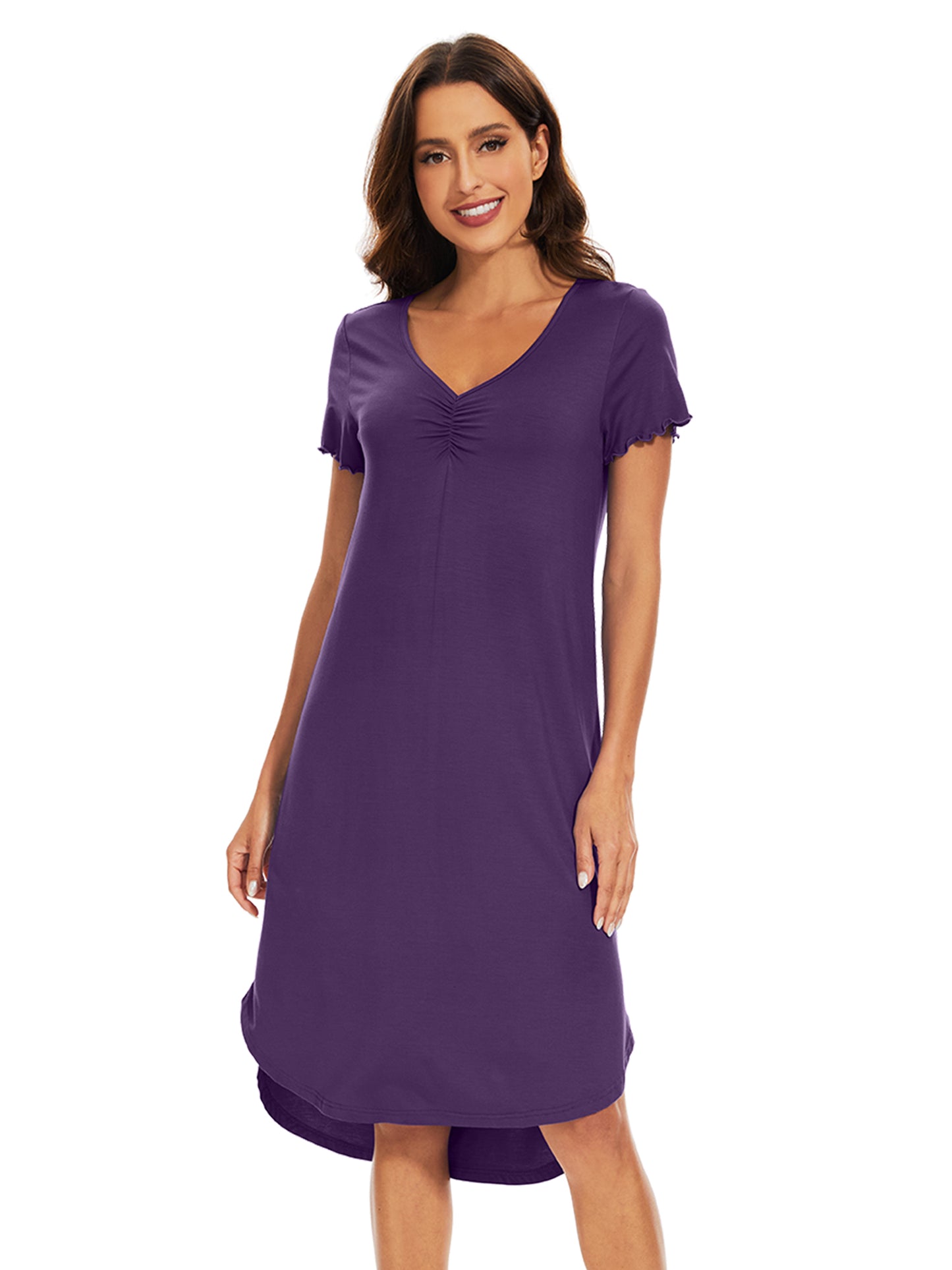 WiWi Bamboo Women Short Sleeve Nightgown