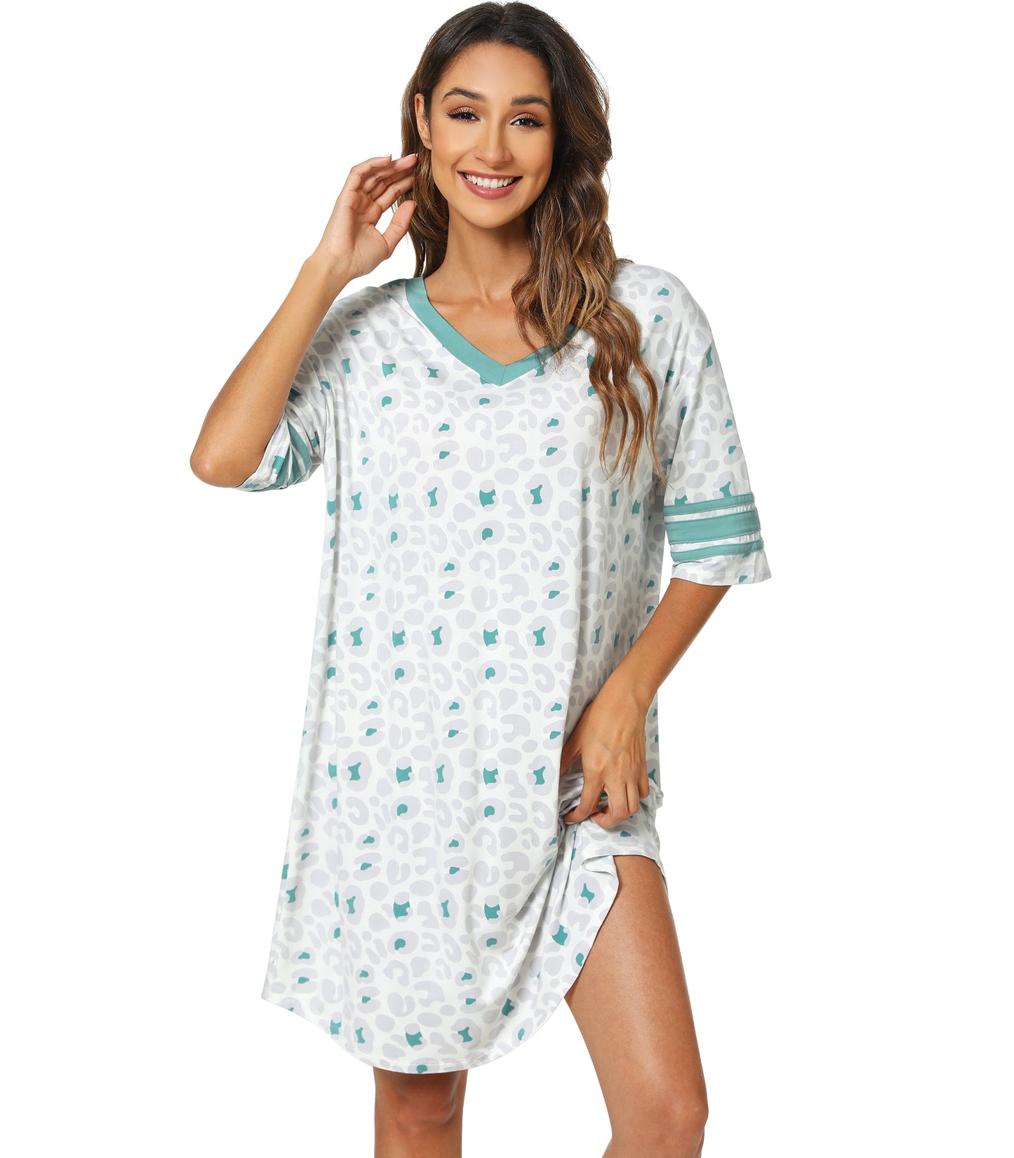 WiWi Bamboo Soft Nightgown Nightshirt