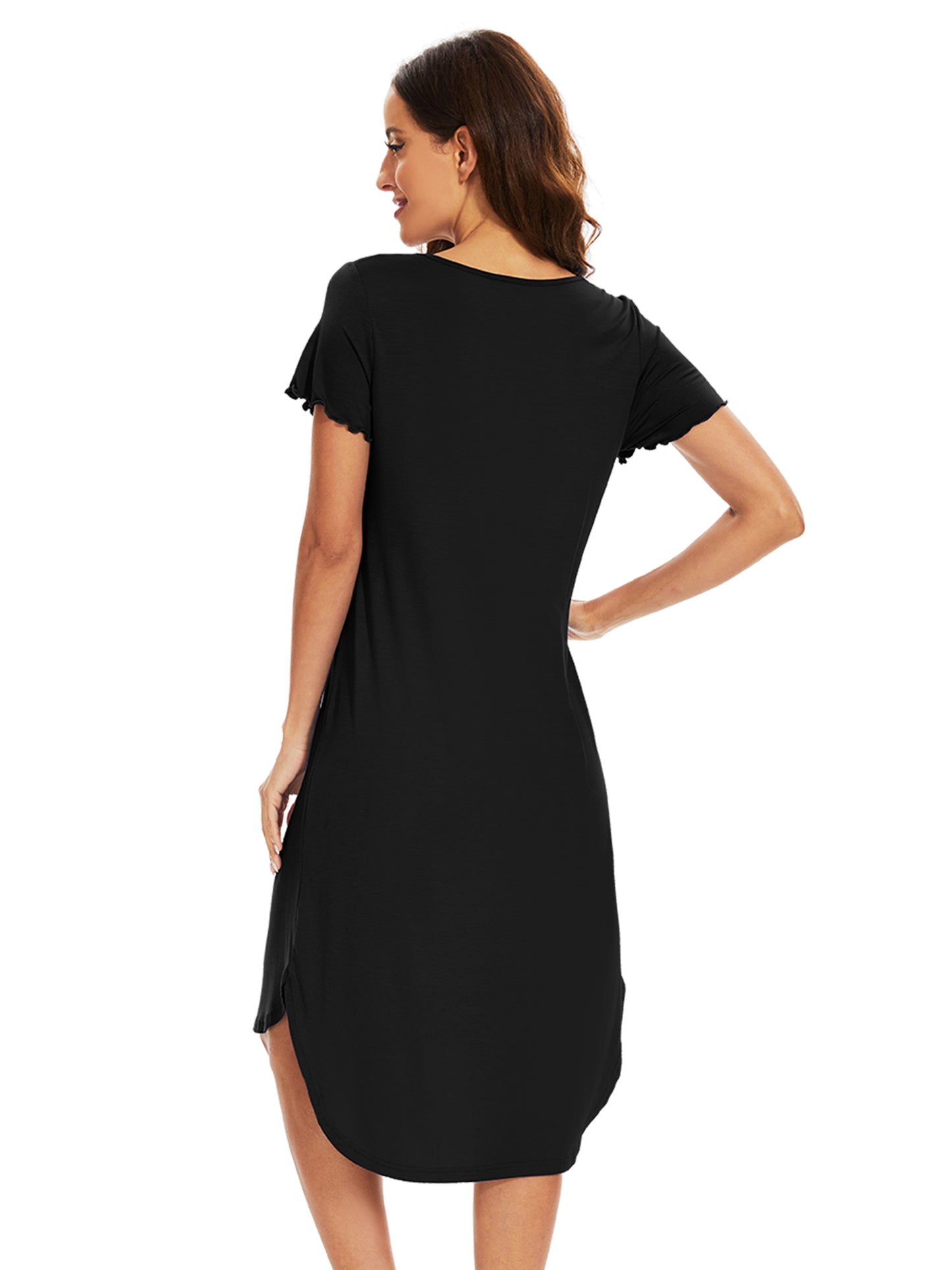 WiWi Bamboo Women Short Sleeve Nightgown