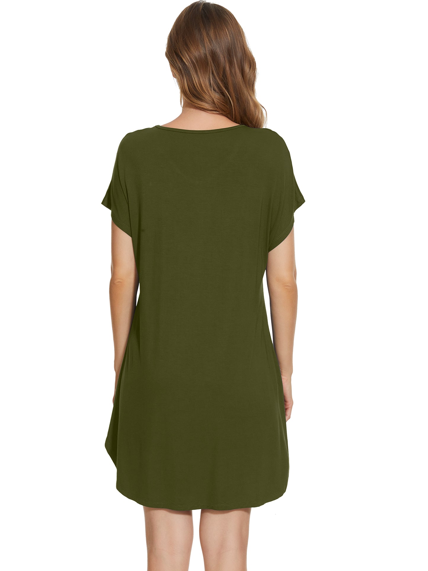 WiWi Women's Bamboo Short Sleeve Nightgown