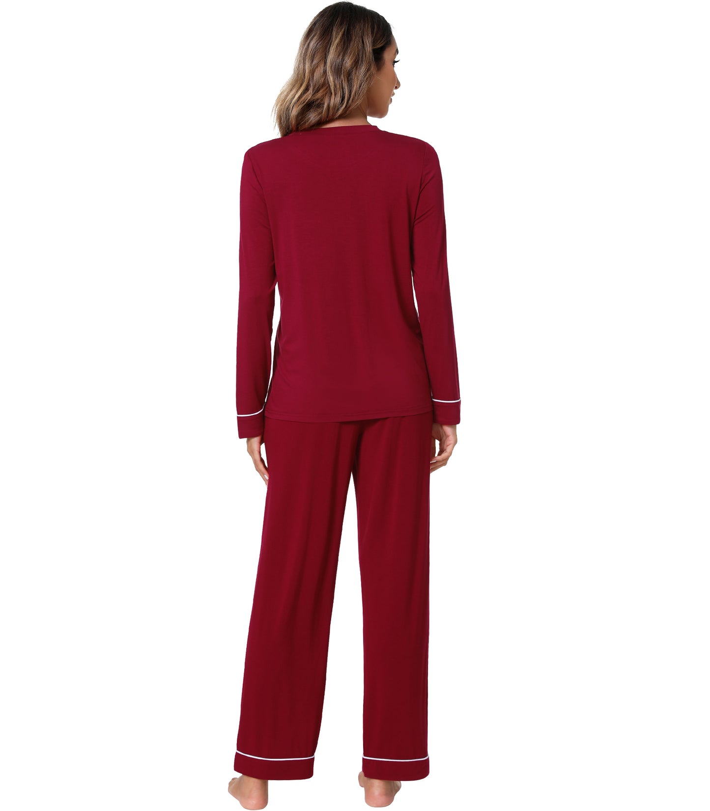 WiWi Women's Bamboo Soft Long Sleeve Sleepwear