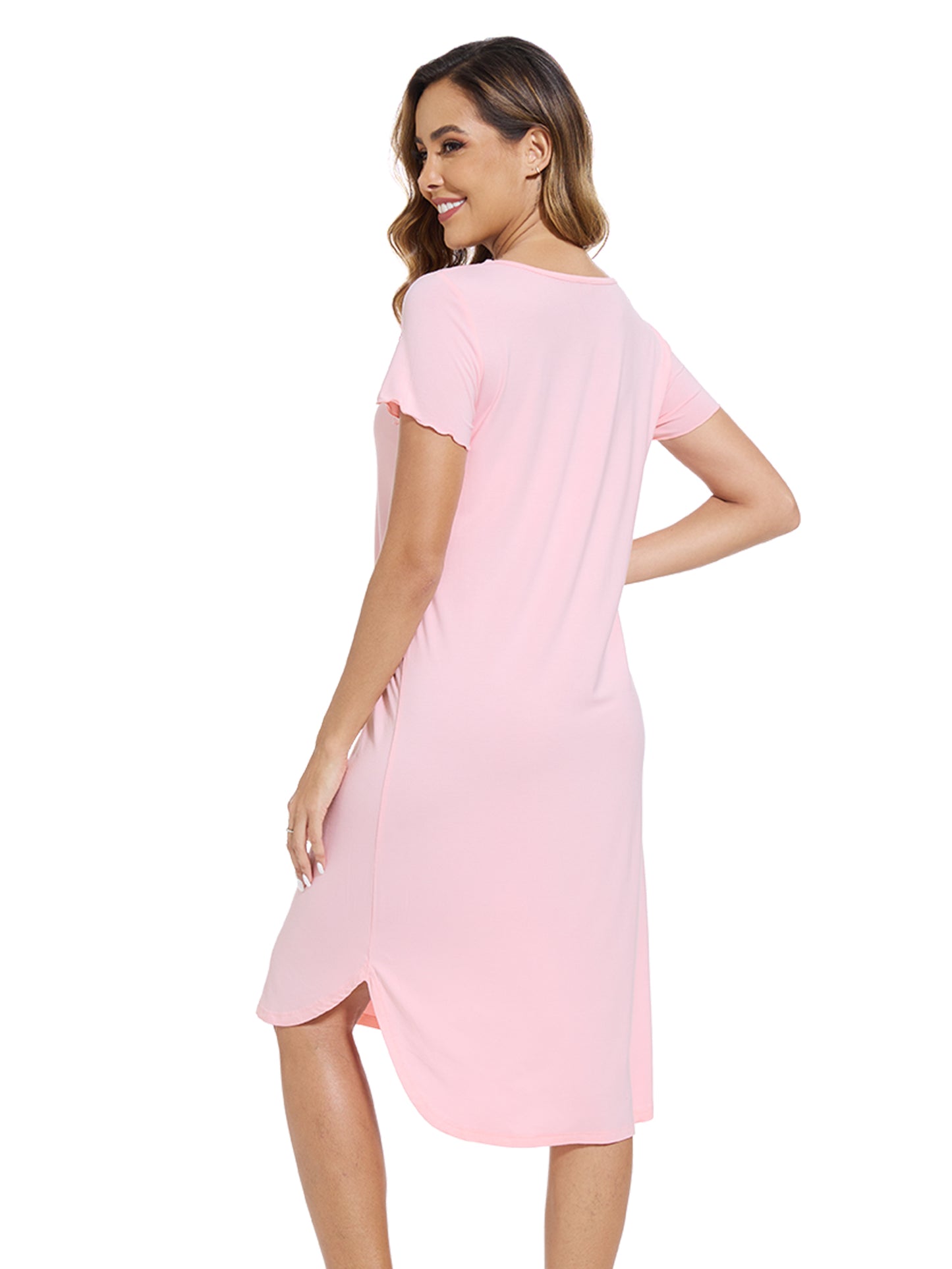 WiWi Bamboo Women Short Sleeve Nightgown