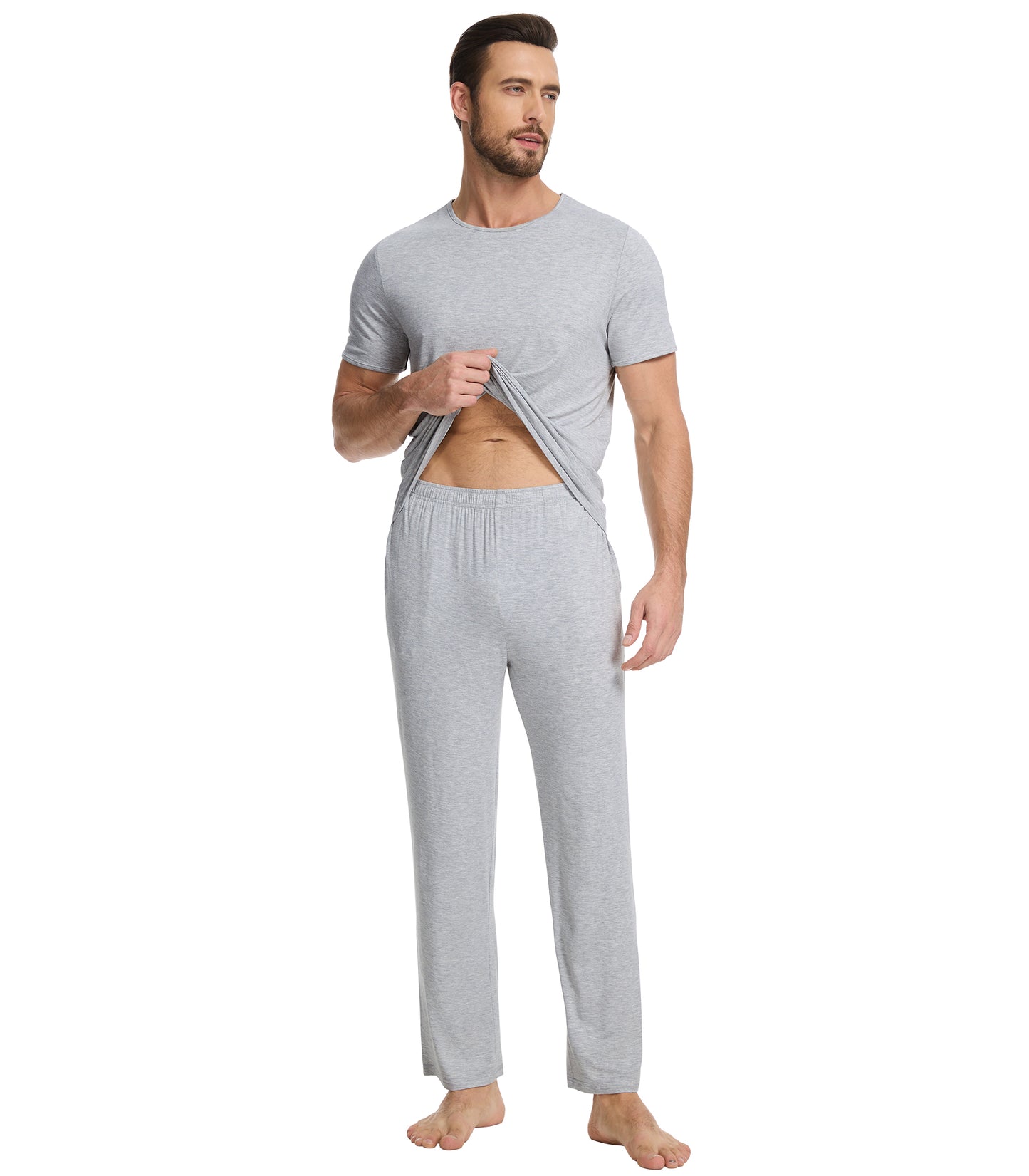 WiWi Pajama Set for Men Loungewear Soft Pajamas Sets Sleepwear