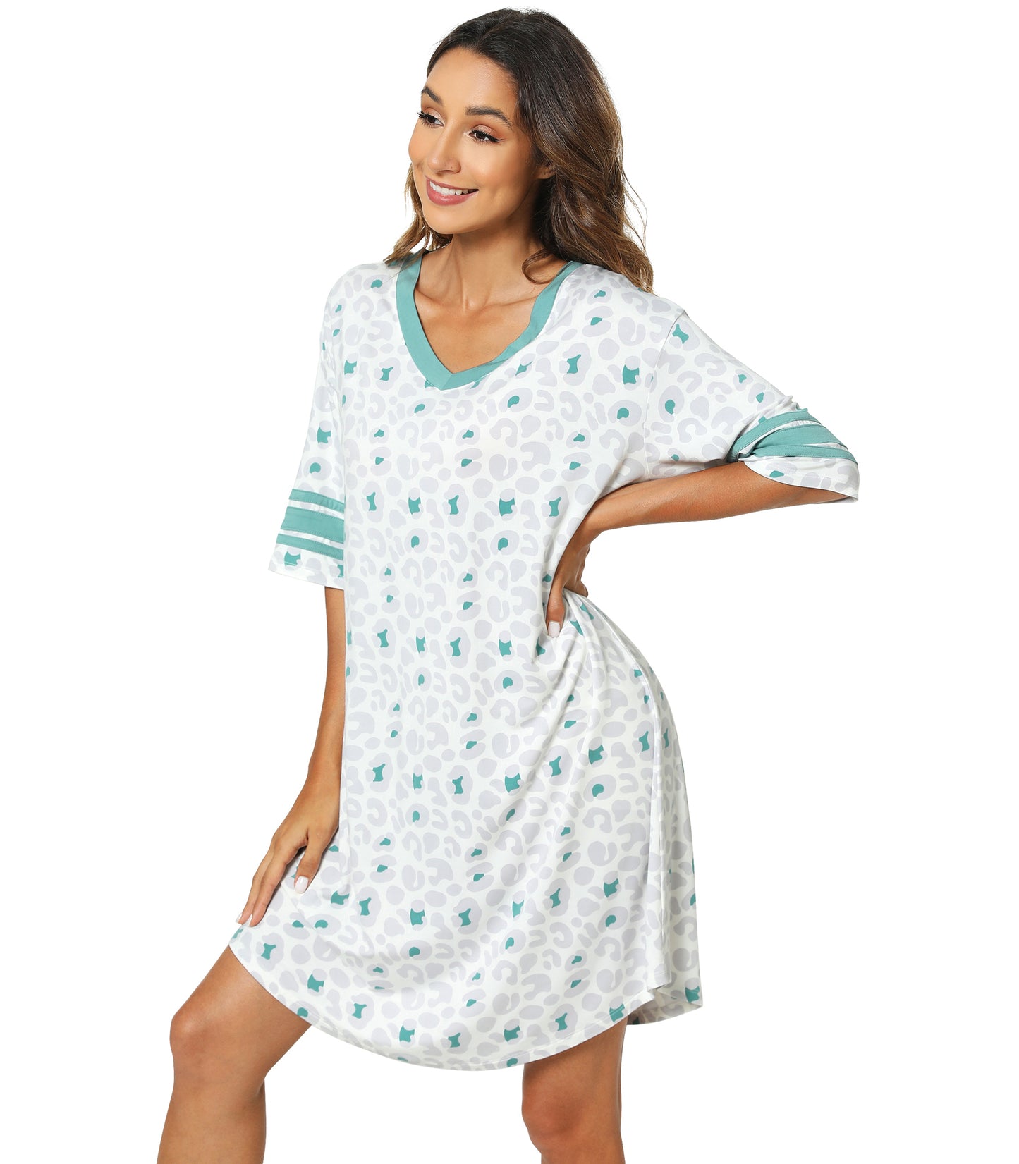 WiWi Bamboo Soft Nightgown Nightshirt