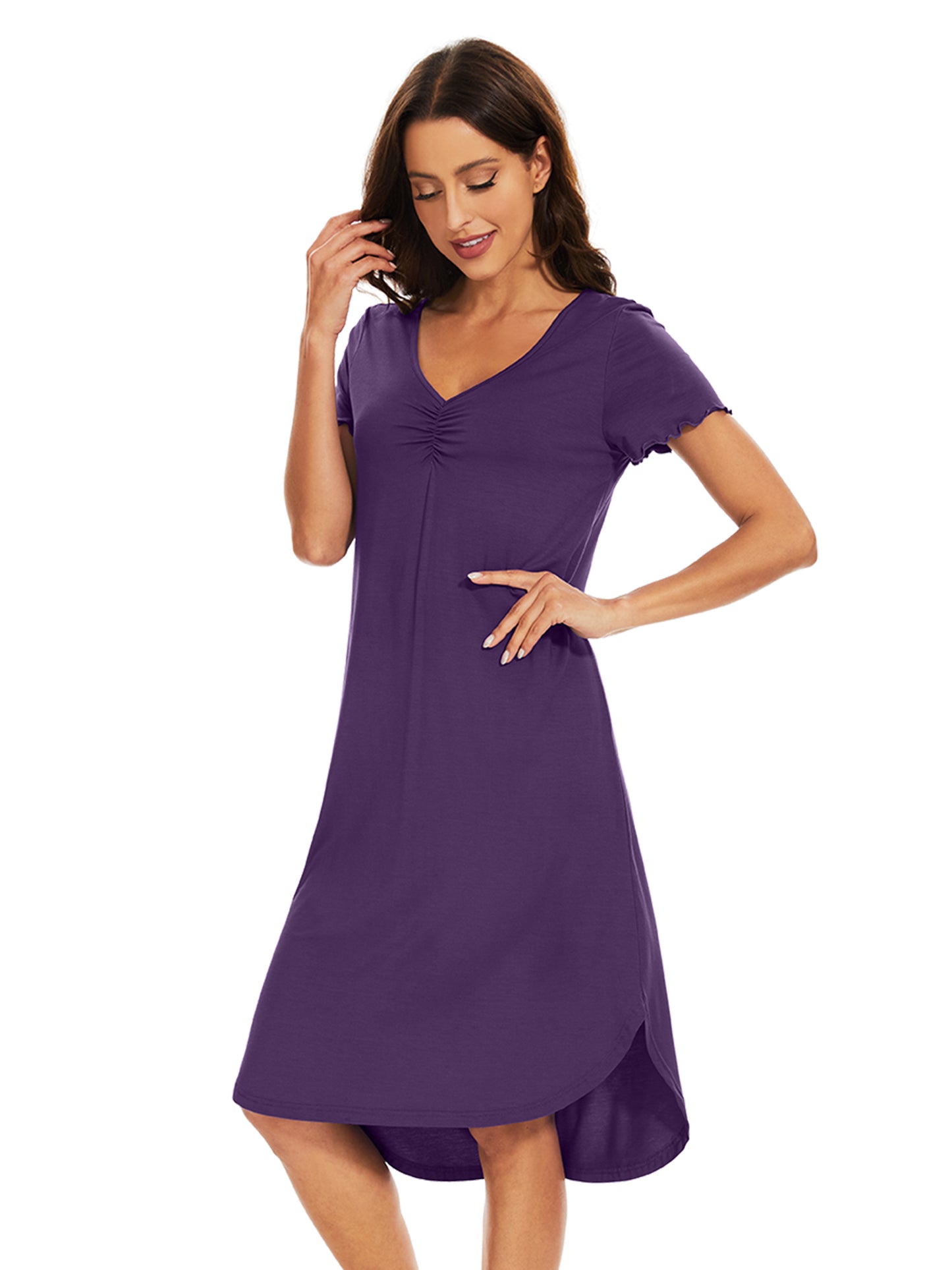 WiWi Bamboo Women Short Sleeve Nightgown