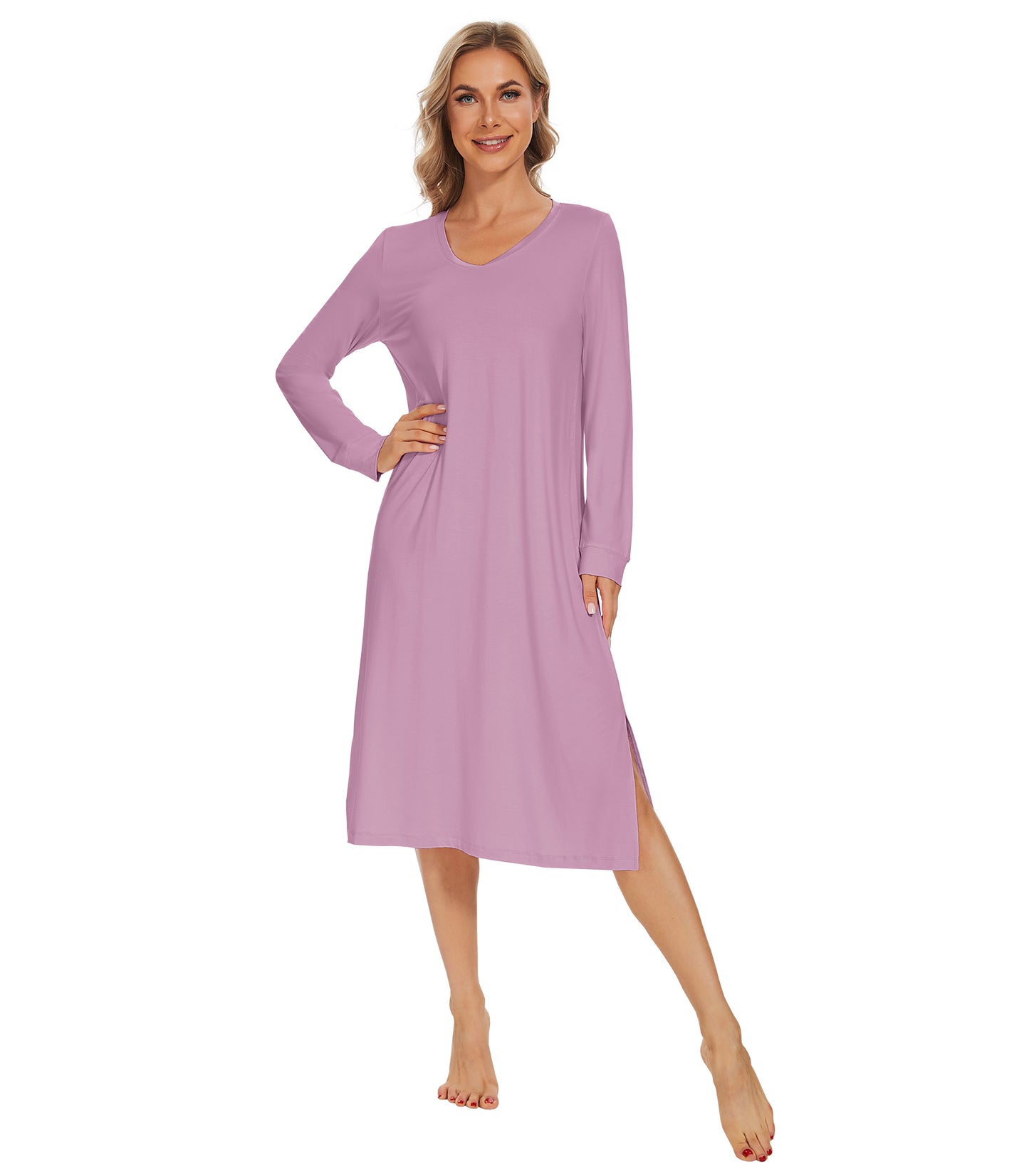 WiWi Bamboo Long Sleeve Nightgown