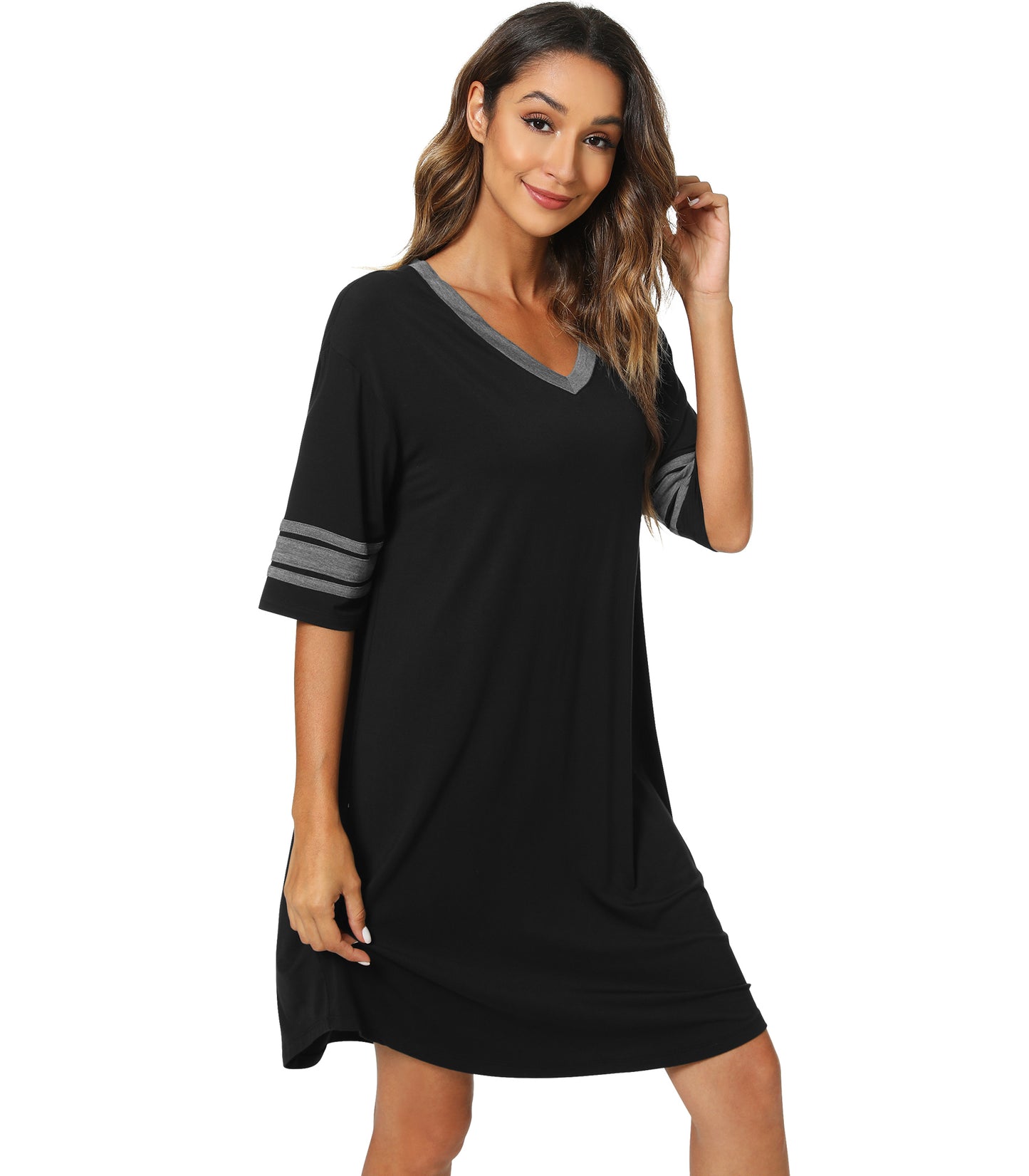 WiWi Bamboo Soft Nightgown Nightshirt