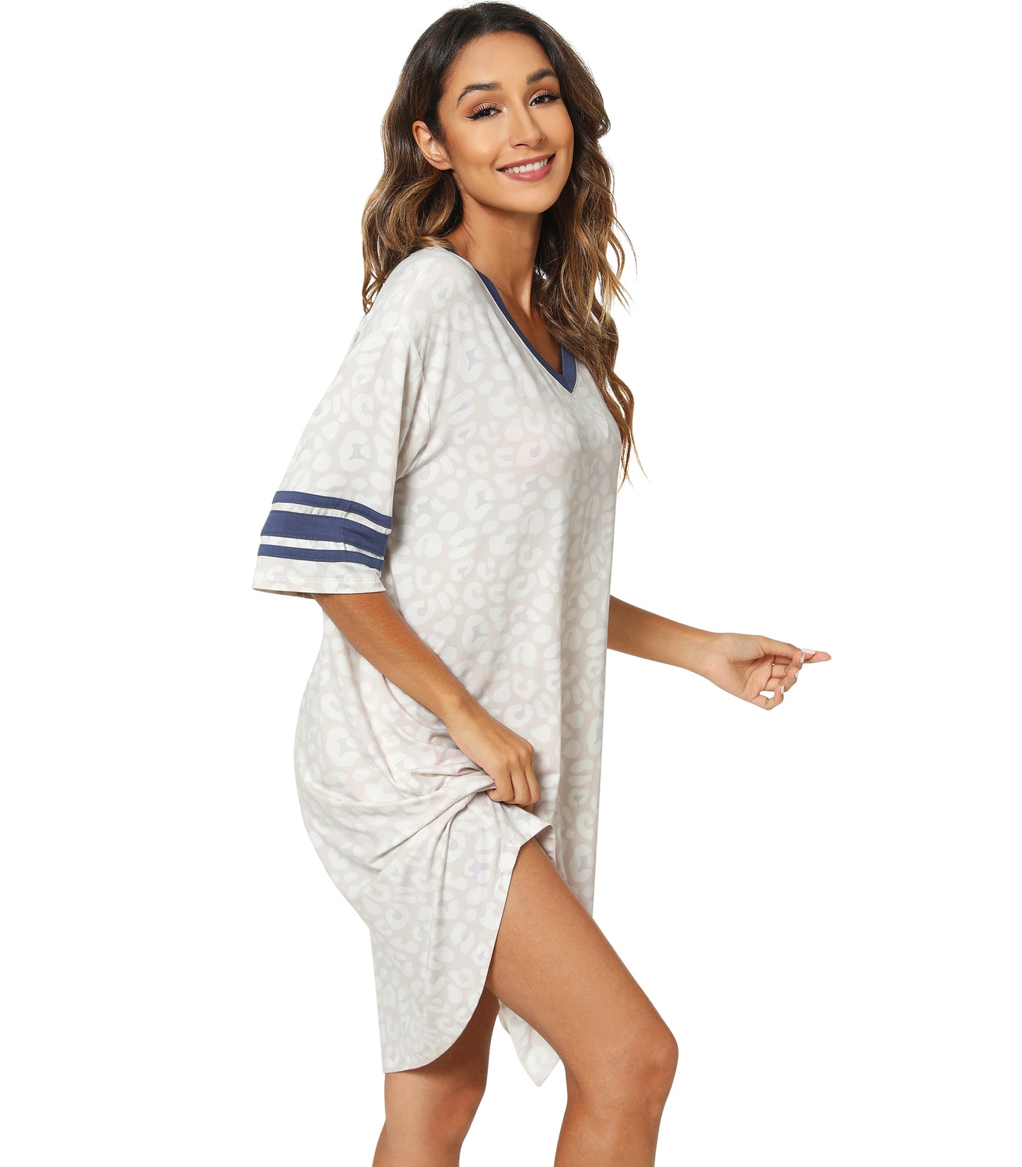 WiWi Bamboo Soft Nightgown Nightshirt