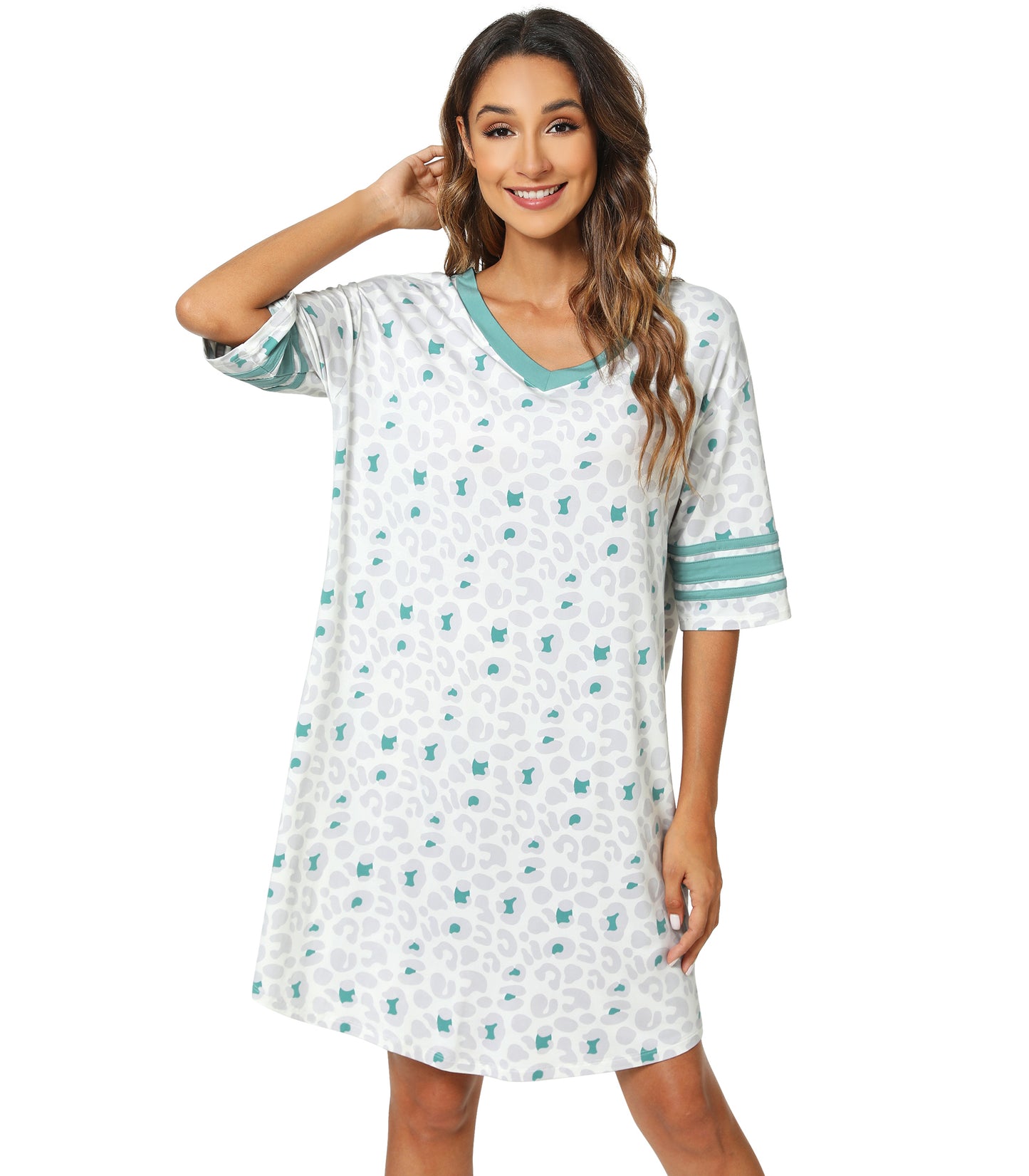 WiWi Bamboo Soft Nightgown Nightshirt