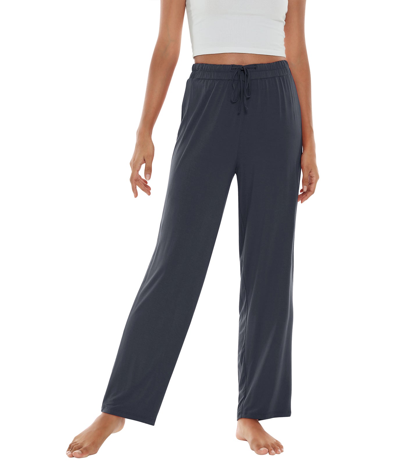 WiWi Bamboo Pajama Pants for Women Wide Leg Bottoms