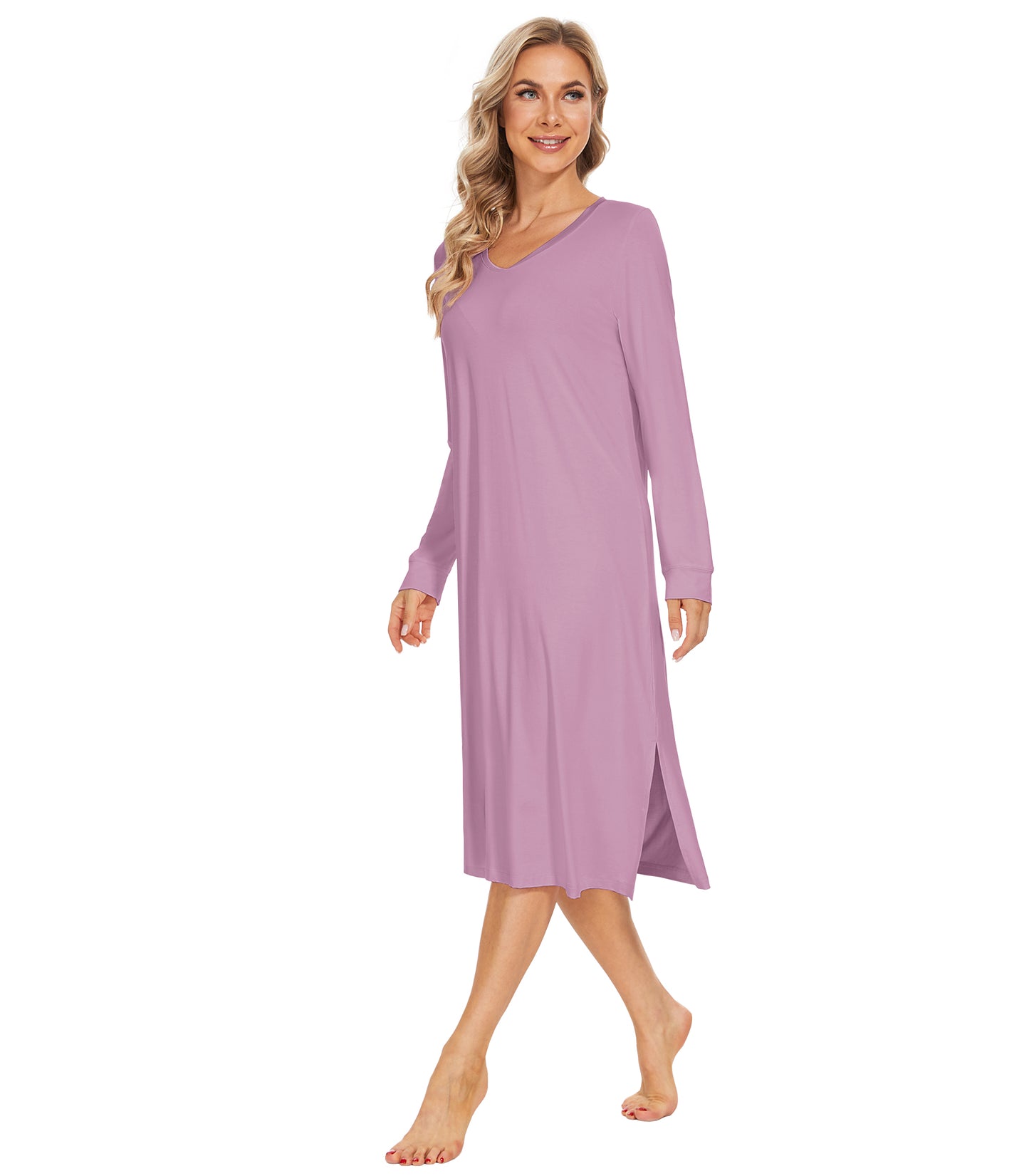WiWi Bamboo Long Sleeve Nightgown