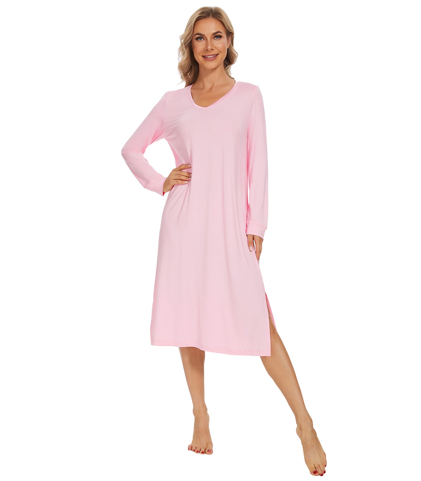 WiWi Bamboo Long Sleeve Nightgown