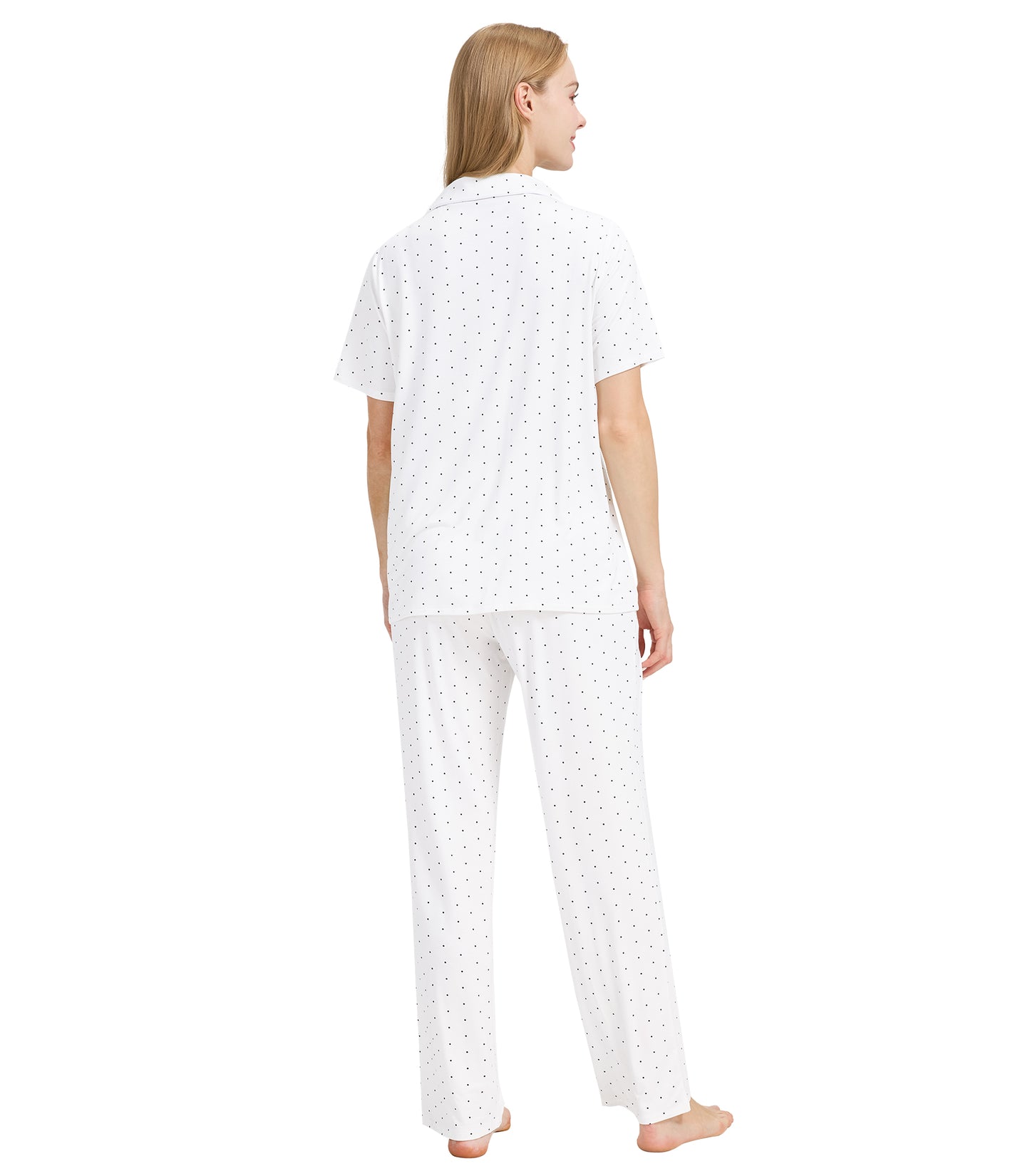 WiWi Womens Pajamas Set Soft Button Down Sleepwear