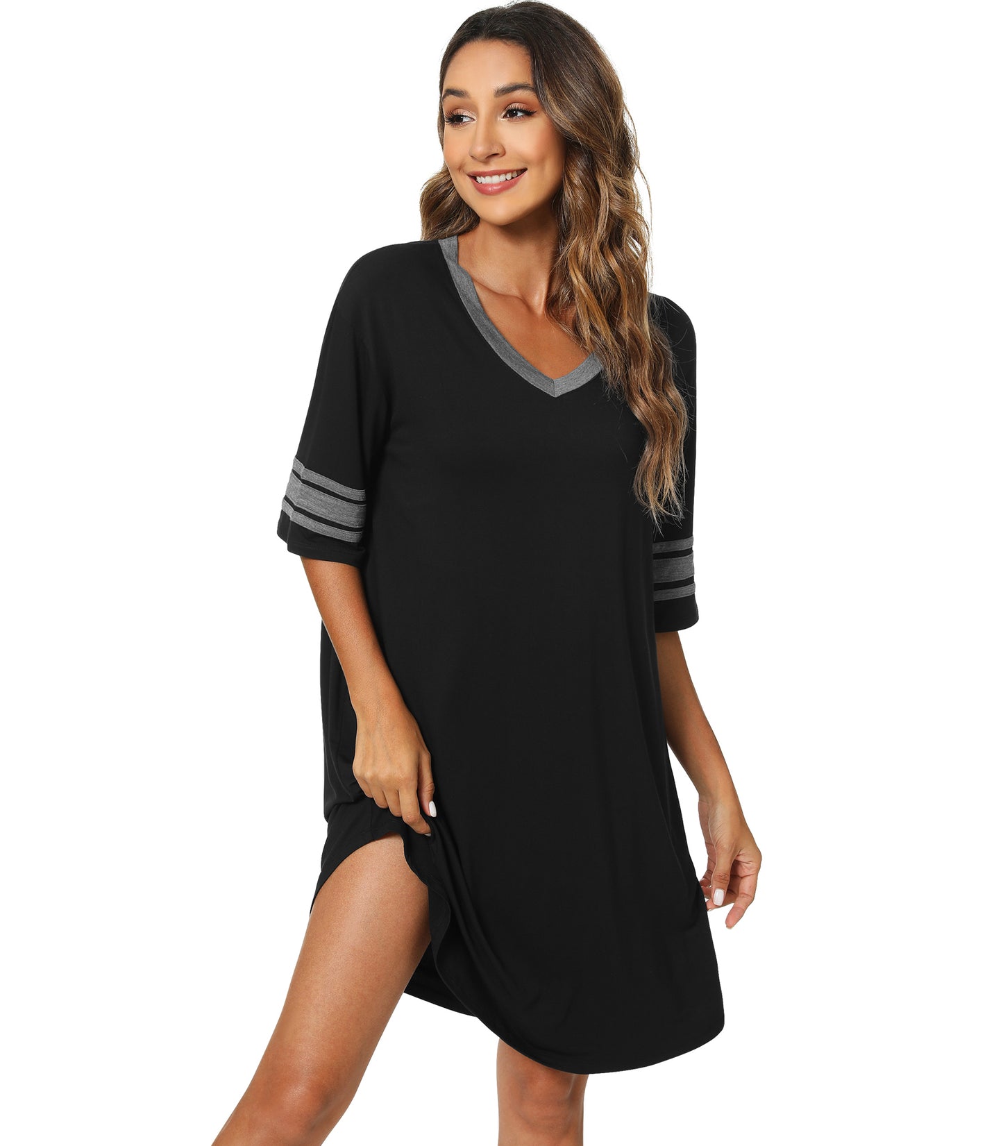 WiWi Bamboo Soft Nightgown Nightshirt