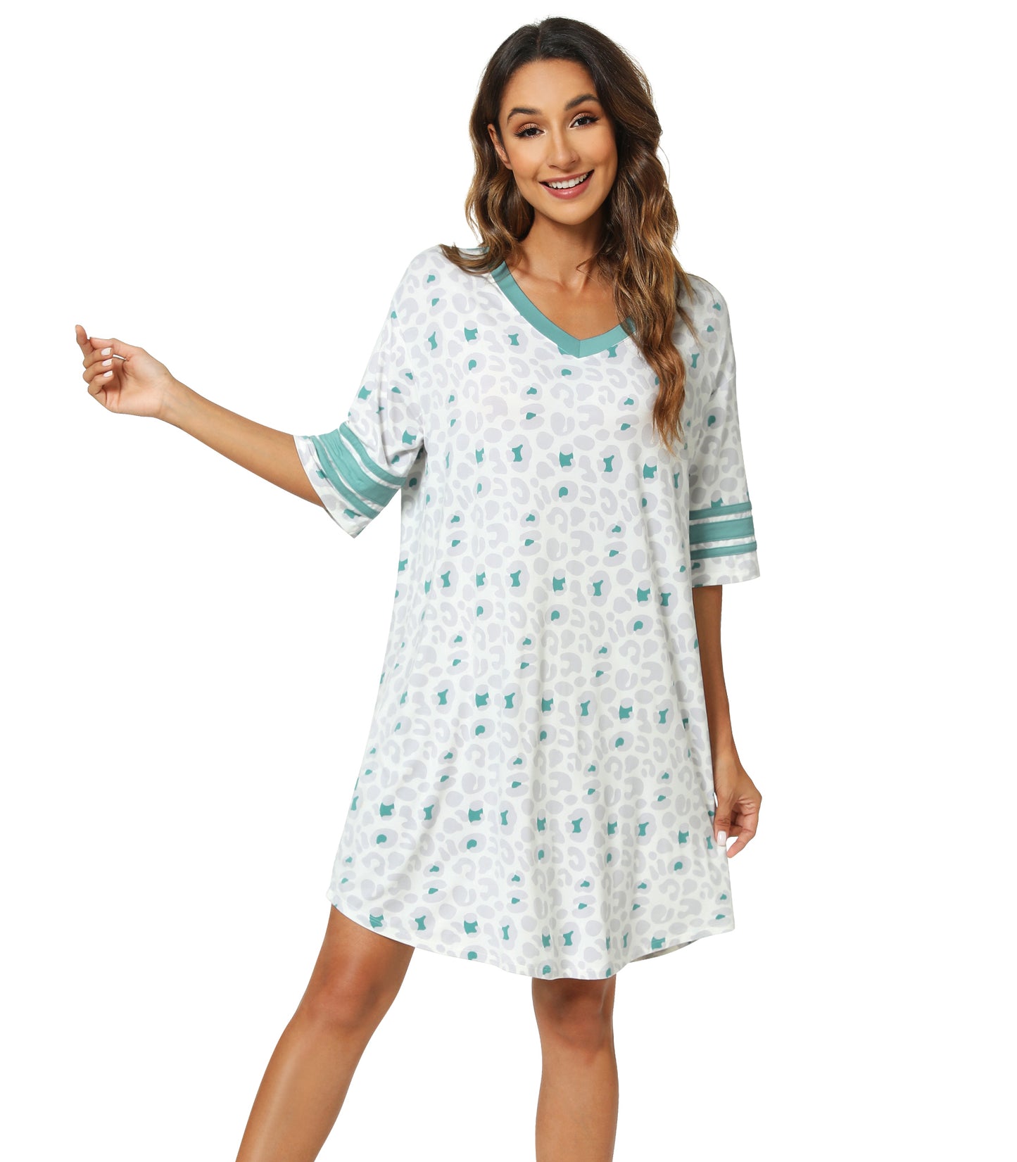 WiWi Bamboo Soft Nightgown Nightshirt