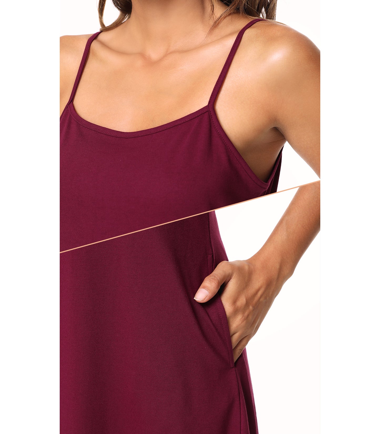 WiWi Long Nightgowns for Women Sleeveless Night Dress