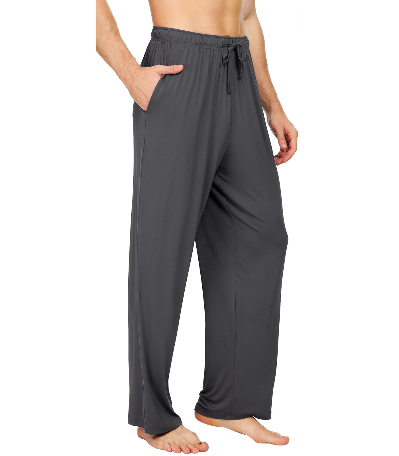 WiWi Mens Bamboo Pajama Pants Soft Sleep Bottoms