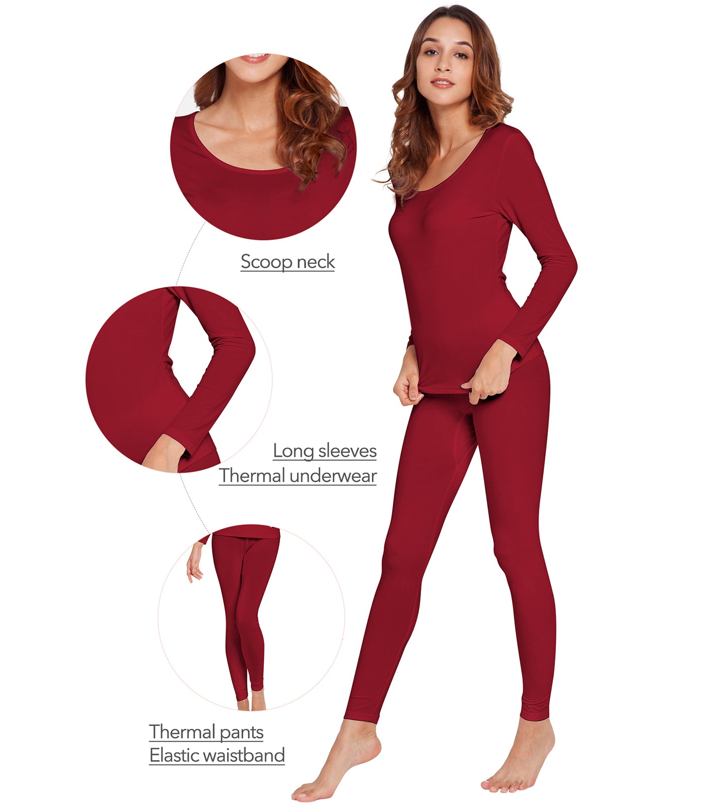 WiWi Women Underwear Long Johns Sets