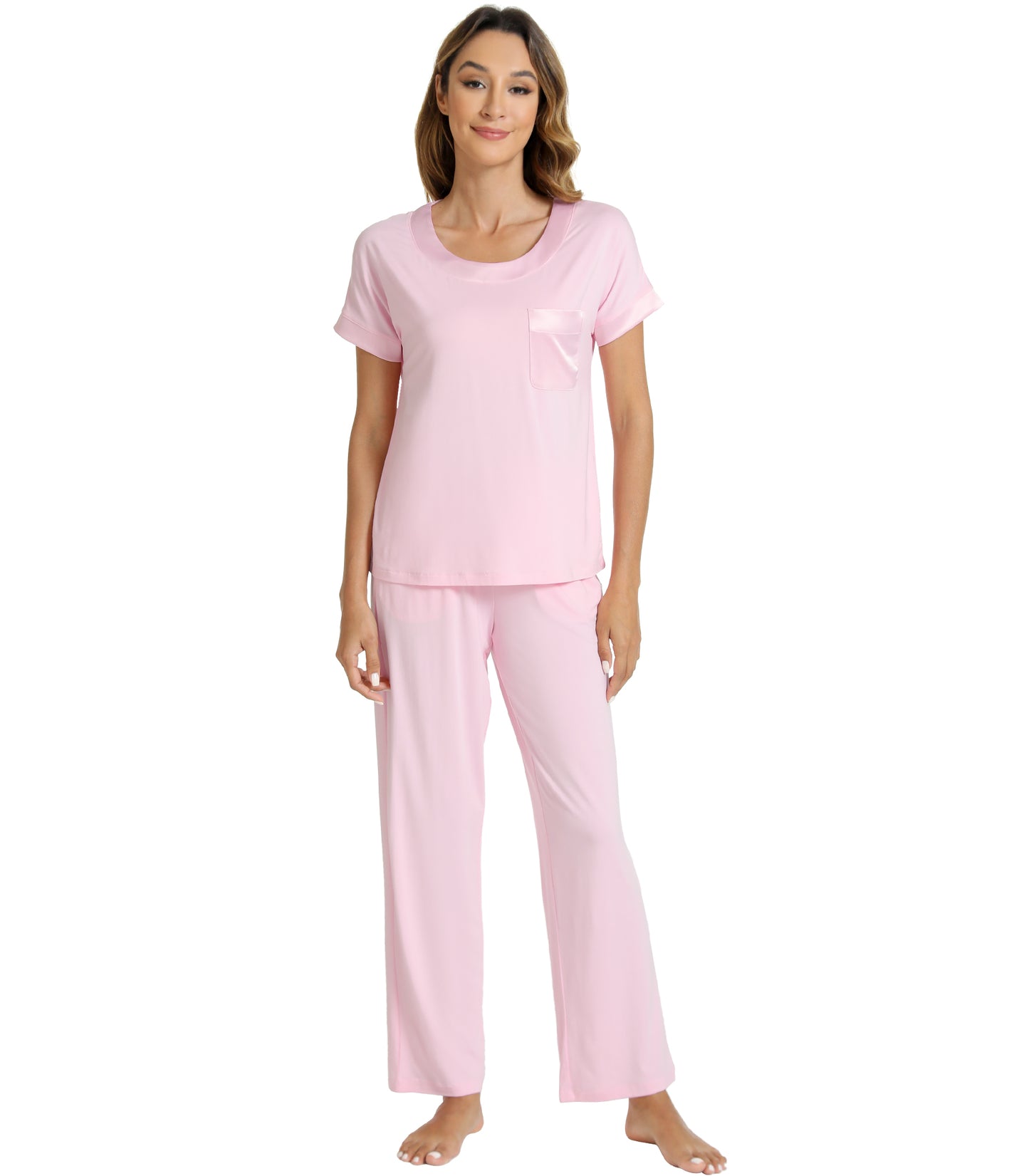WiWi Soft Pajama Set for Women Short Sleeve