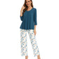 WiWi Women's Bamboo Pajamas Soft 3/4 Sleeve Pajama Sets 2 Pieces Pjs