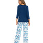 WiWi Women's Bamboo Pajamas Soft 3/4 Sleeve Pajama Sets 2 Pieces Pjs