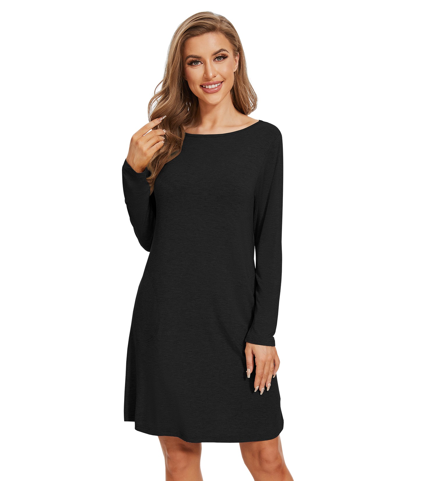 WiWi Bamboo Nightgowns for Women Lightweight Sleepwear Soft Sleep Shirt