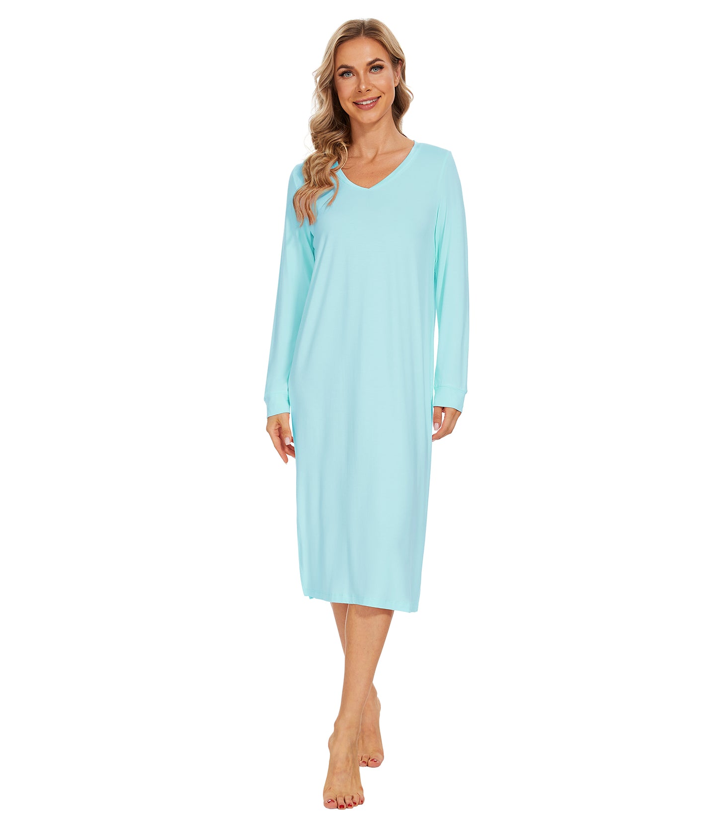 WiWi Bamboo Long Sleeve Nightgown