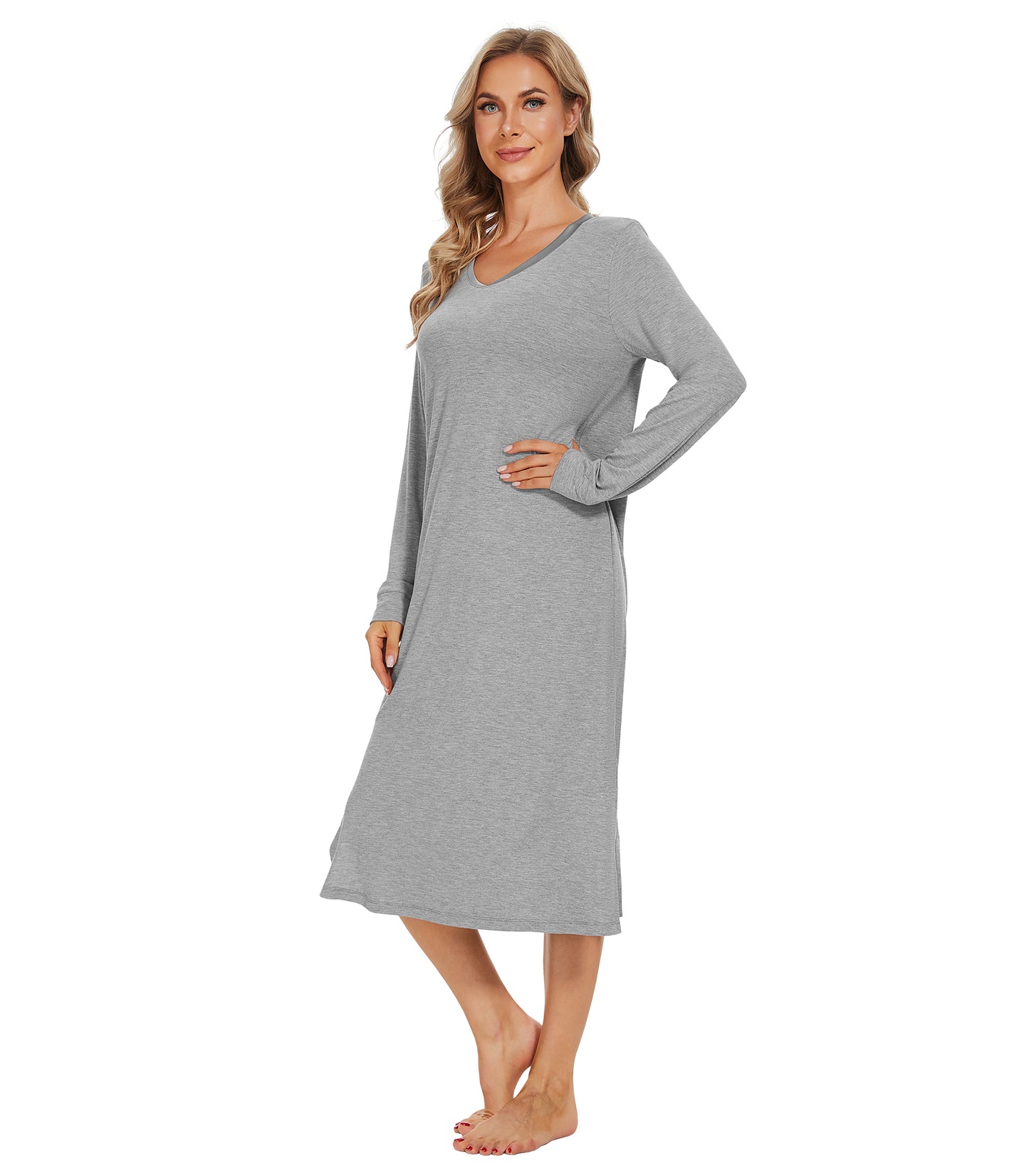 WiWi Bamboo Long Sleeve Nightgown