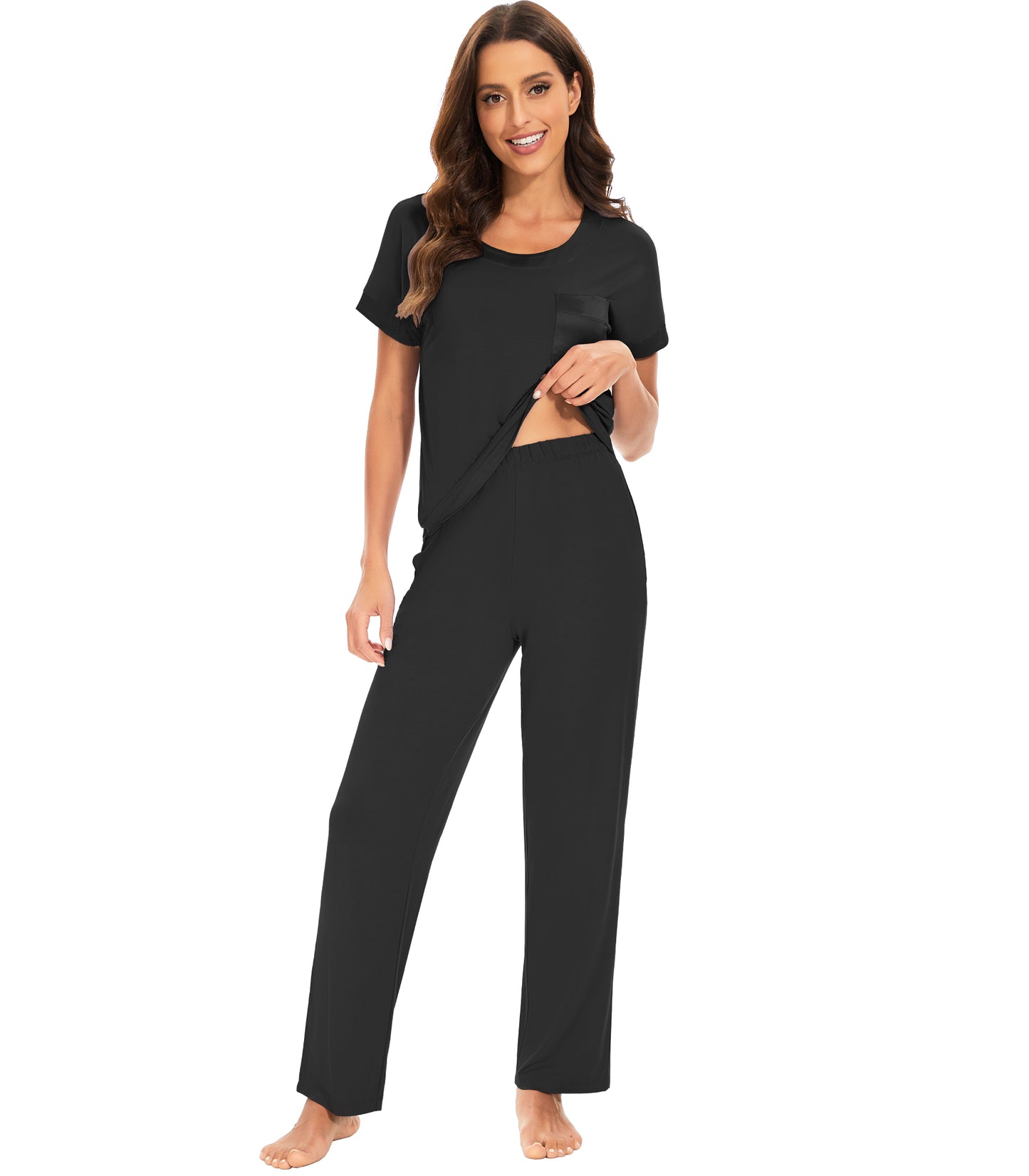 WiWi Soft Pajama Set for Women Short Sleeve