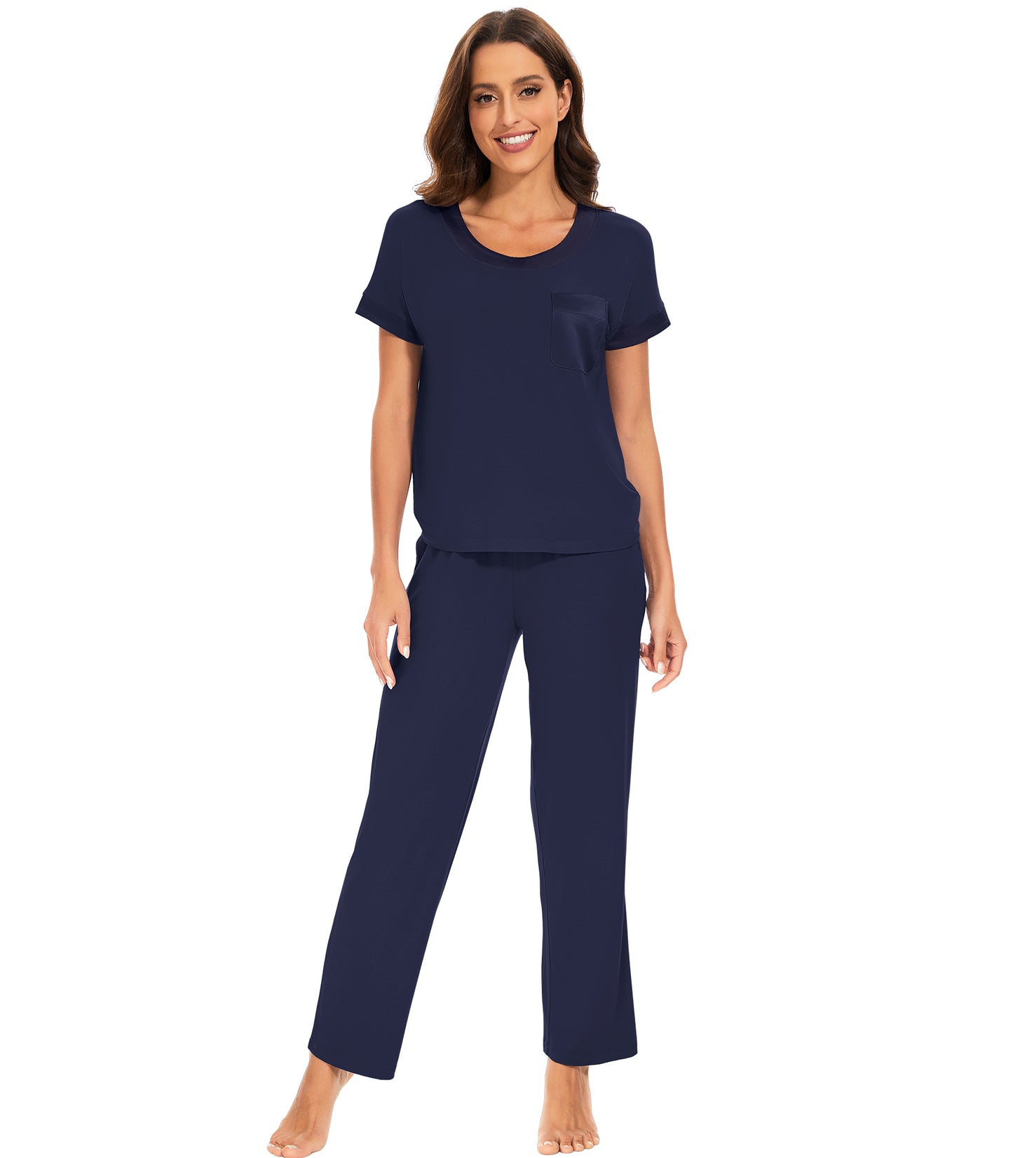 WiWi Soft Pajama Set for Women Short Sleeve