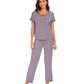 WiWi Soft Pajama Set for Women Short Sleeve