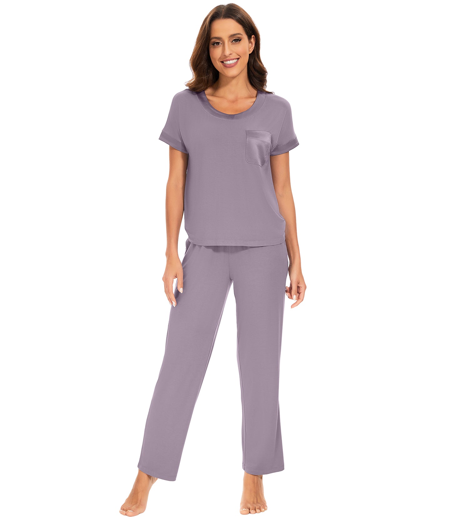 WiWi Soft Pajama Set for Women Short Sleeve