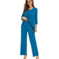 WiWi Women's Bamboo Pajamas Soft 3/4 Sleeve Pajama Sets 2 Pieces Pjs