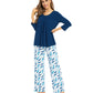 WiWi Women's Bamboo Pajamas Soft 3/4 Sleeve Pajama Sets 2 Pieces Pjs