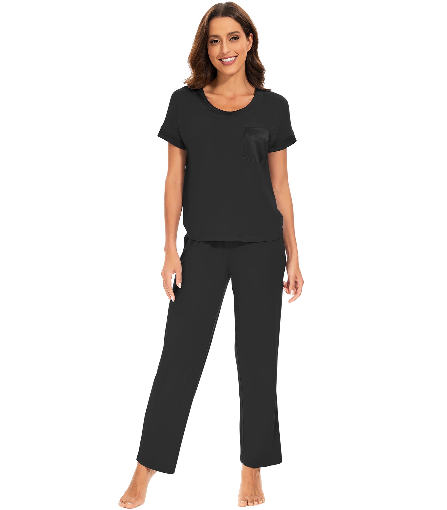 WiWi Soft Pajama Set for Women Short Sleeve