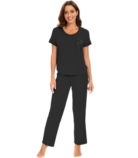 WiWi Soft Pajama Set for Women Short Sleeve