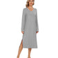 WiWi Bamboo Long Sleeve Nightgown