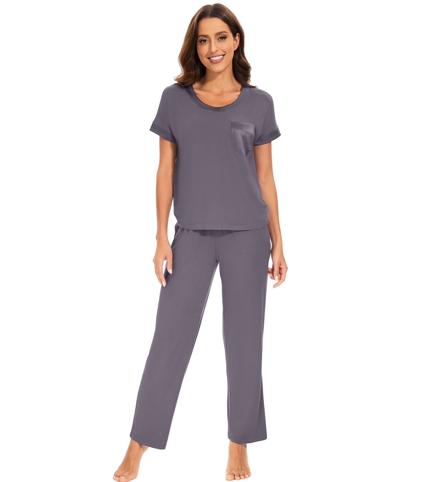 WiWi Soft Pajama Set for Women Short Sleeve