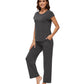 WiWi Womens Bamboo pajamas set with Pockets