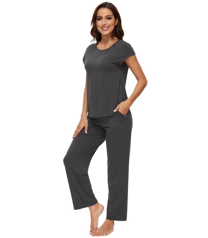 WiWi Womens Bamboo pajamas set with Pockets