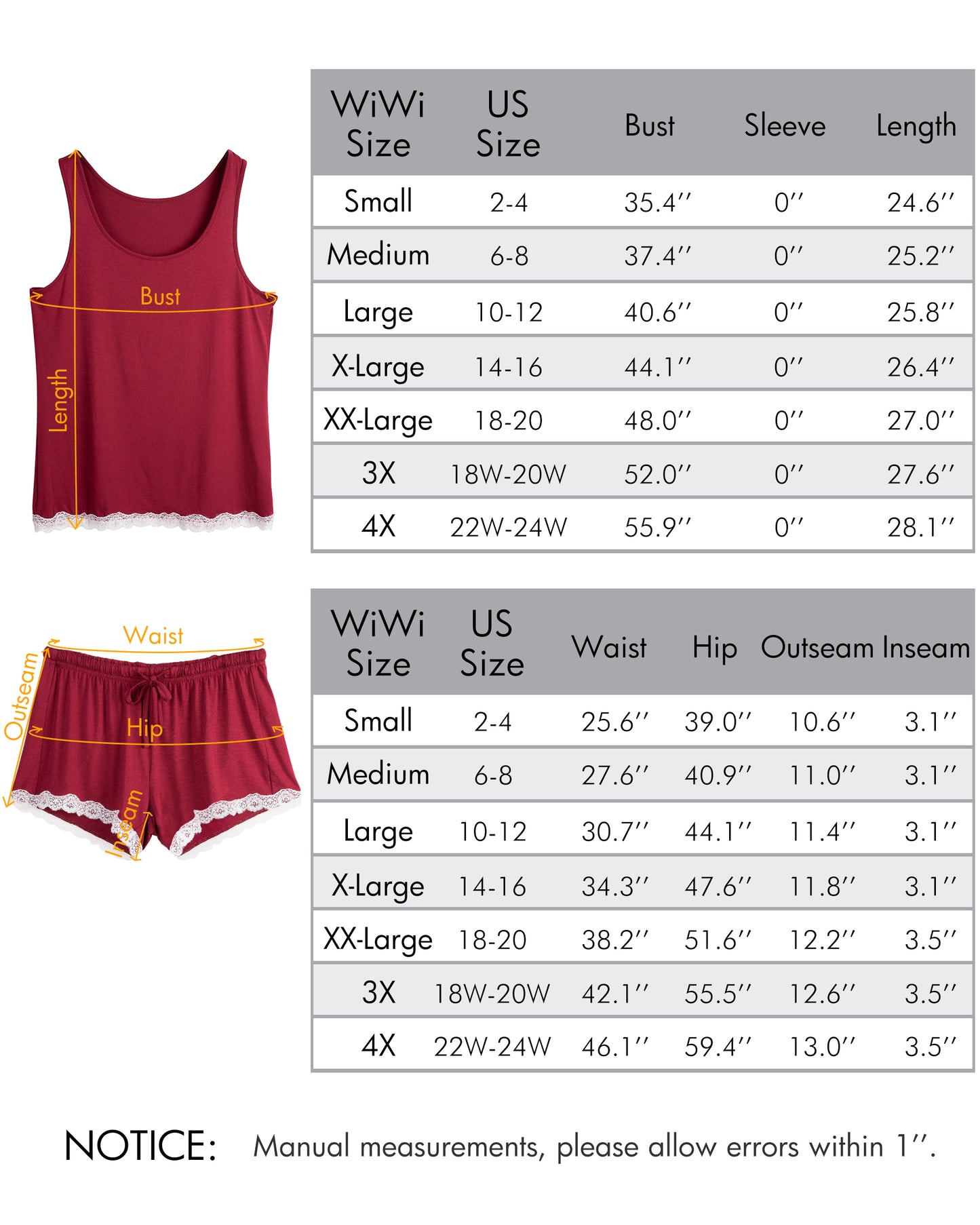 WiWi Bamboo Sleeveless Tank Top with Shorts