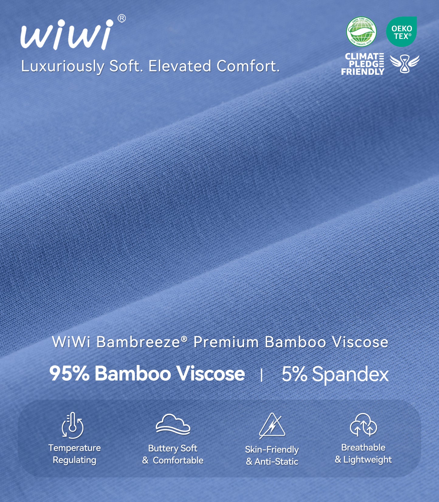 WiWi Men's Bamboo Pajama Pants Soft Bottoms Casual Sleep Lounge Pant